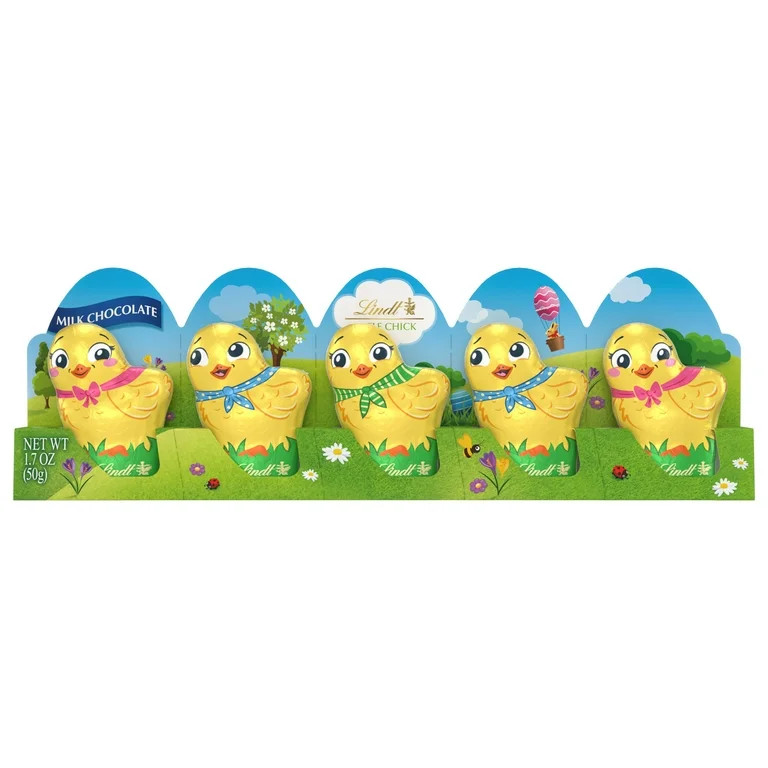 Lindt Mini Chicks, Hollow Milk Chocolate Candy, Easter, 1.7 oz. Pack | Walmart (US)