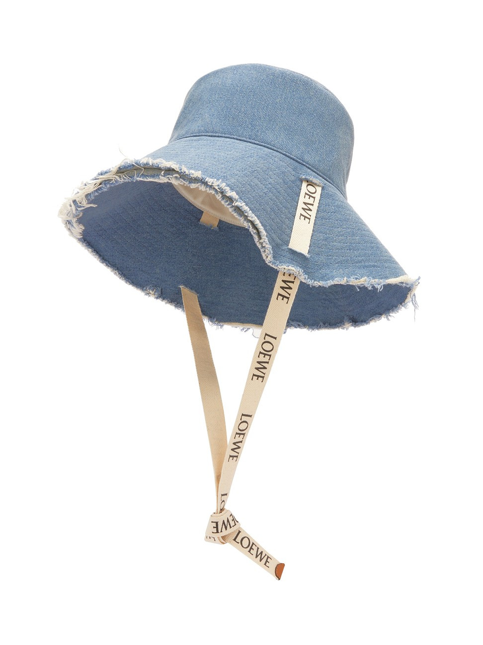 Women's LOEWE x Paula's Ibiza Frayed Denim Fisherman Hat - Blue Denim - Size Large | Saks Fifth Avenue