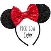 Minnie Ears, Minnie Mouse Ears with Red Bow, Red Bow Mouse Ears, Disney Mickey Ears, Minnie Party Headband, Mickey Ears, Minnie Ears, | Etsy (US)