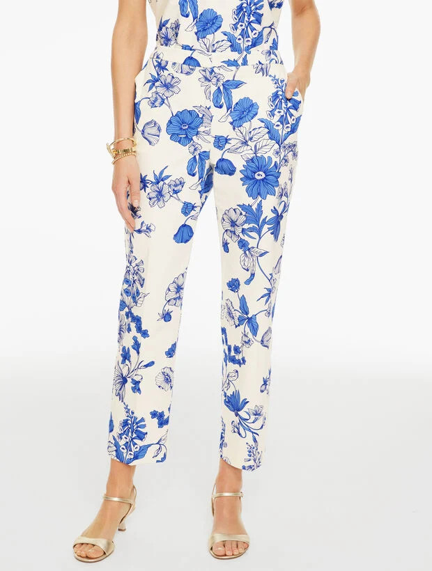 RSVP Straight Leg Ankle Pants - Shadow Floral | Talbots