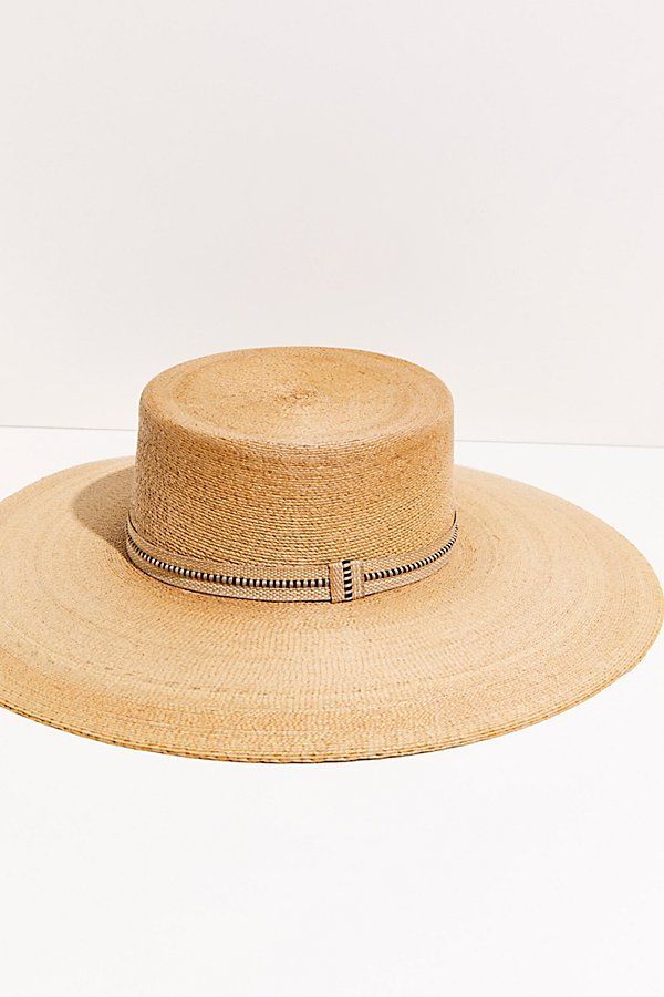 Rosalia Wide Brim Straw Boater Hat by ASN Hats at Free People, Natural, One Size | Free People (Global - UK&FR Excluded)