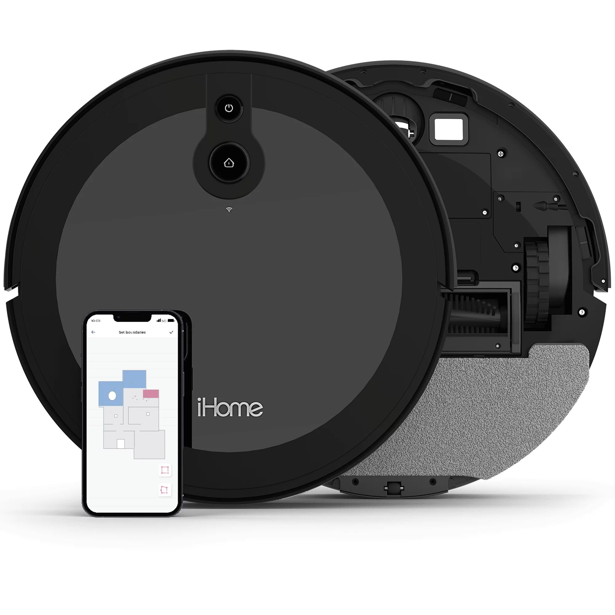 iHome AutoVac Luna 2-in-1 Robot Vacuum and Vibrating Mop with Front Laser Navigation, Strong Suct... | Walmart (US)