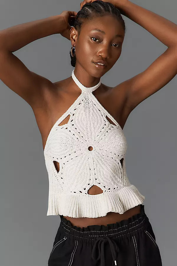 Crochet Starfish Knit Tank Top | Anthropologie (US)