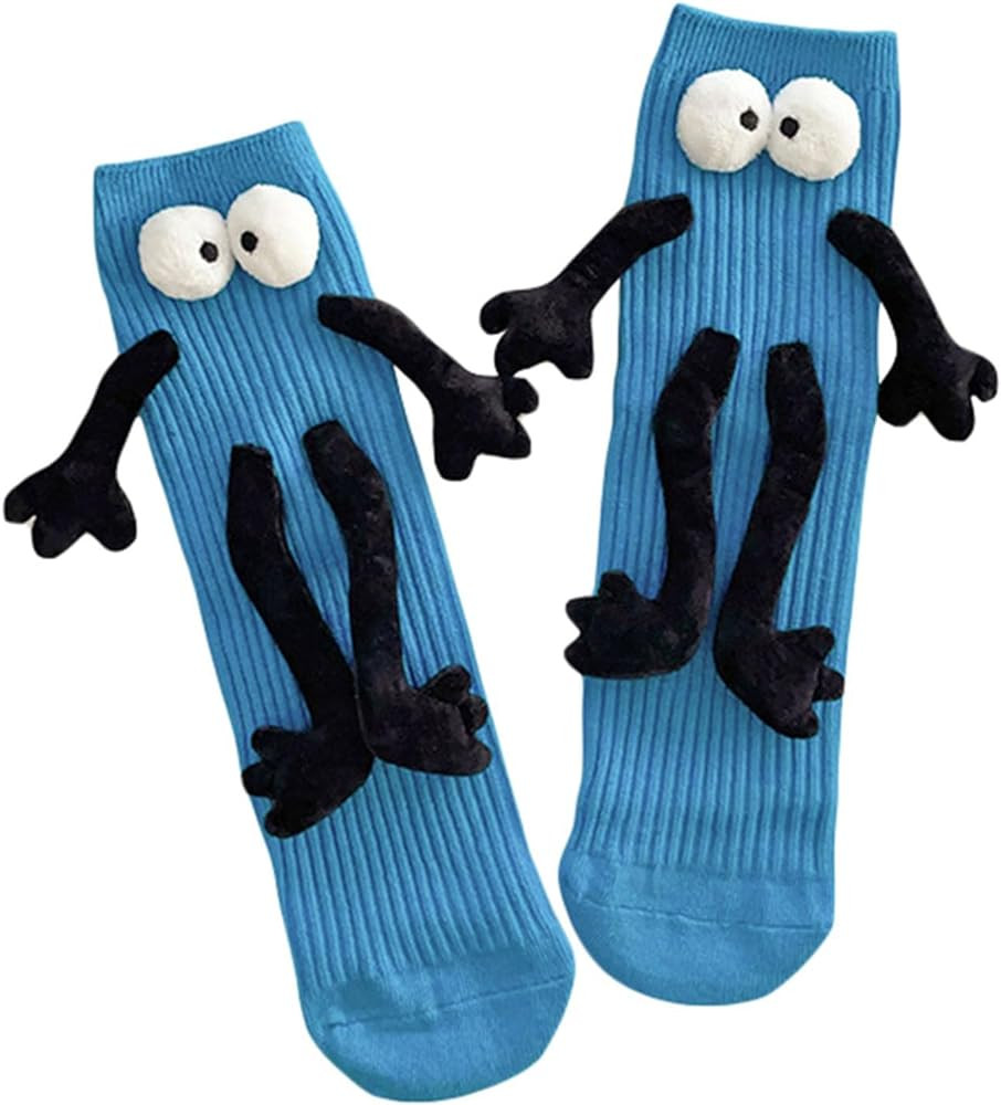 Funny Kids Holding Hands & Feet Socks, Magnetic Mid-Tube Socks for Toddler Baby Girl Boy 1-12 Yea... | Amazon (US)