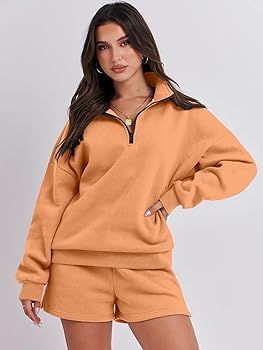 ANRABESS Women's Two Piece Outfits Sweat Lounge Short Set Long Sleeve Gym Sweatsuit Tracksuit 202... | Amazon (US)