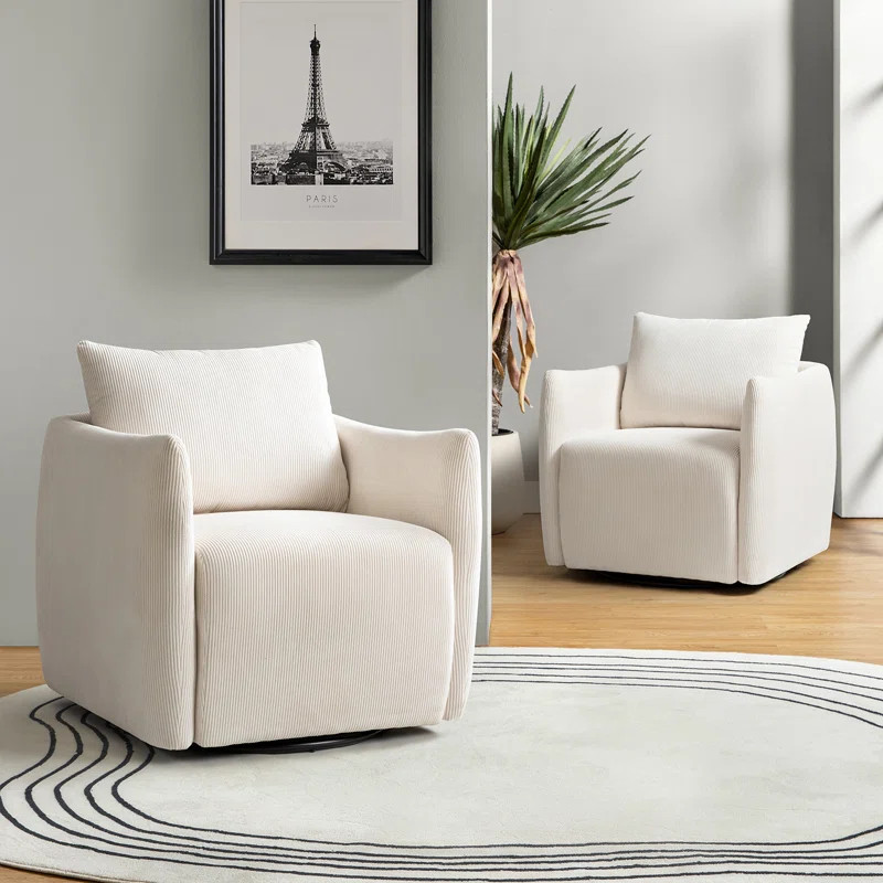 Emberrose Swivel Barrel Chair Set Of 2 | Wayfair North America