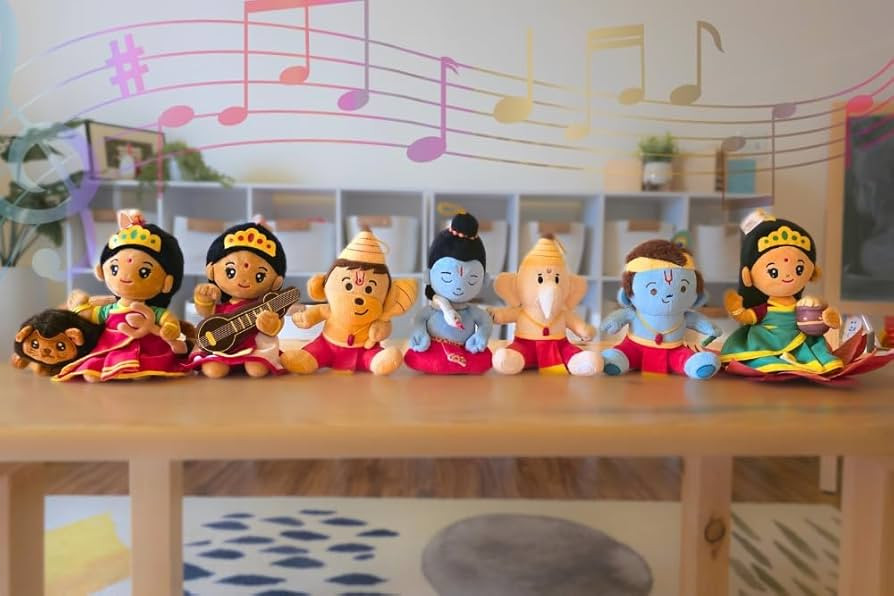 MODI Toys Mini Bundle - 7 Small Mantra Singing Plush Toys: Shiv Shankar, Durga Devi, Saraswati, L... | Amazon (US)