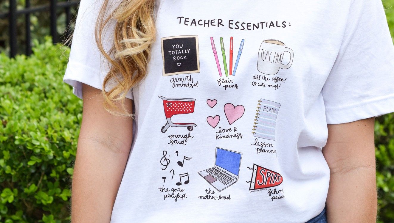 Teacher Essentials Tee - White | Callie Danielle