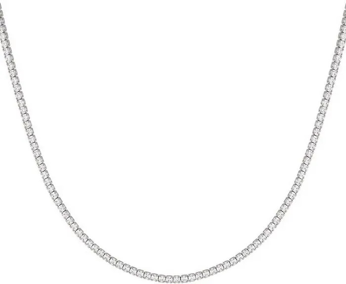 BY ADINA EDEN Classic Thin Tennis Necklace | Nordstrom | Nordstrom
