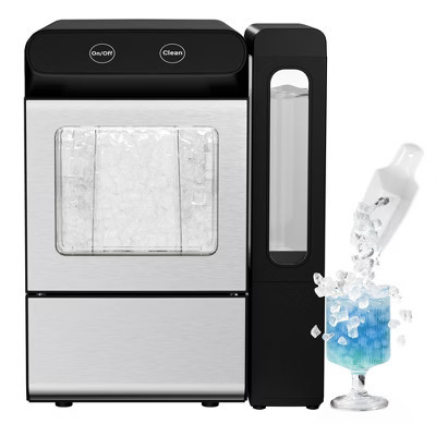 EUHOMY Nugget Ice Maker  Countertop, 26.5 Lbs./Day, Smart Panel Control, Self-Cleaning, Compact Ice Machine with Scoop, Silver&Black | Target