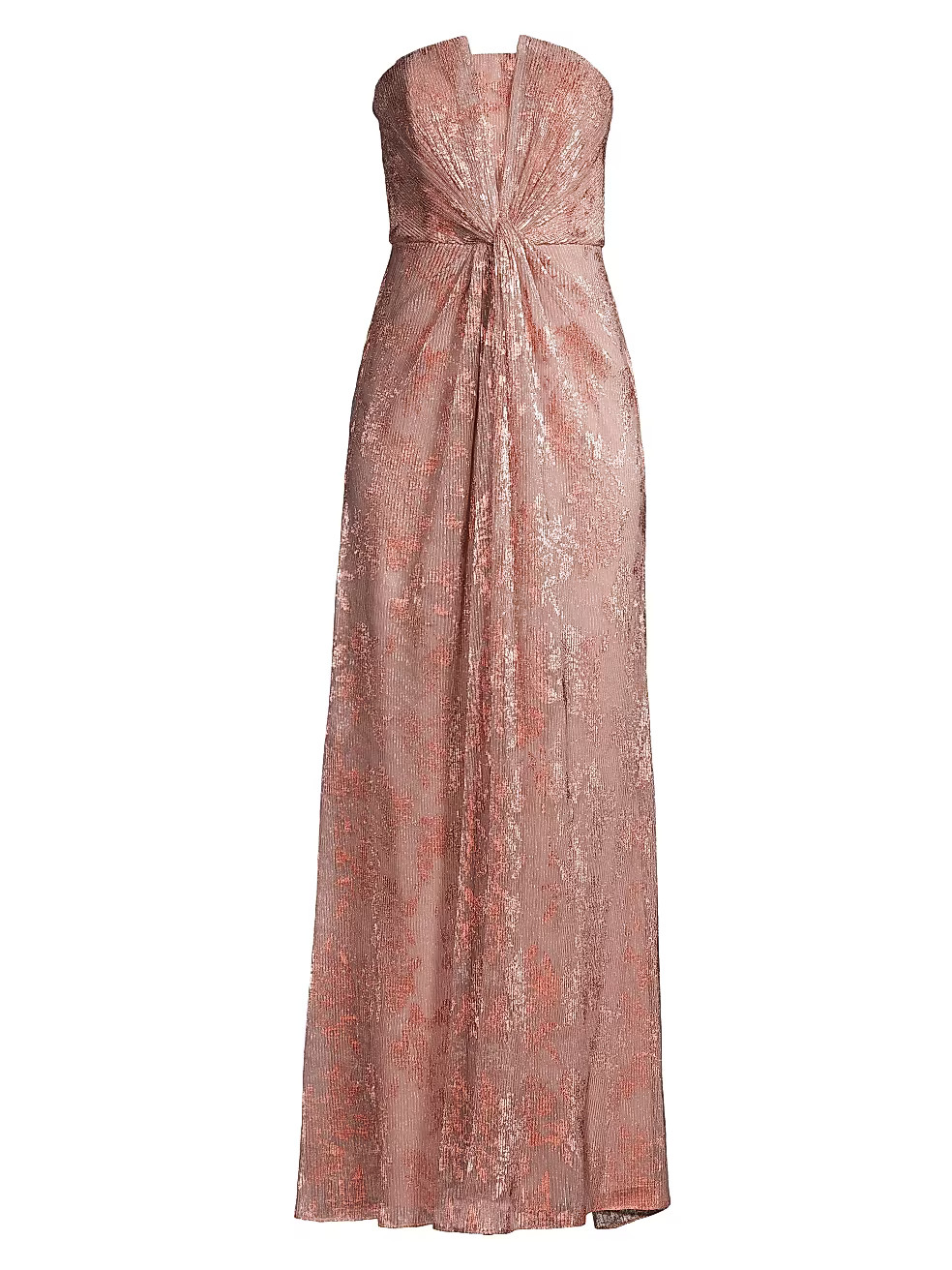 Strapless Twisted Metallic Gown | Saks Fifth Avenue