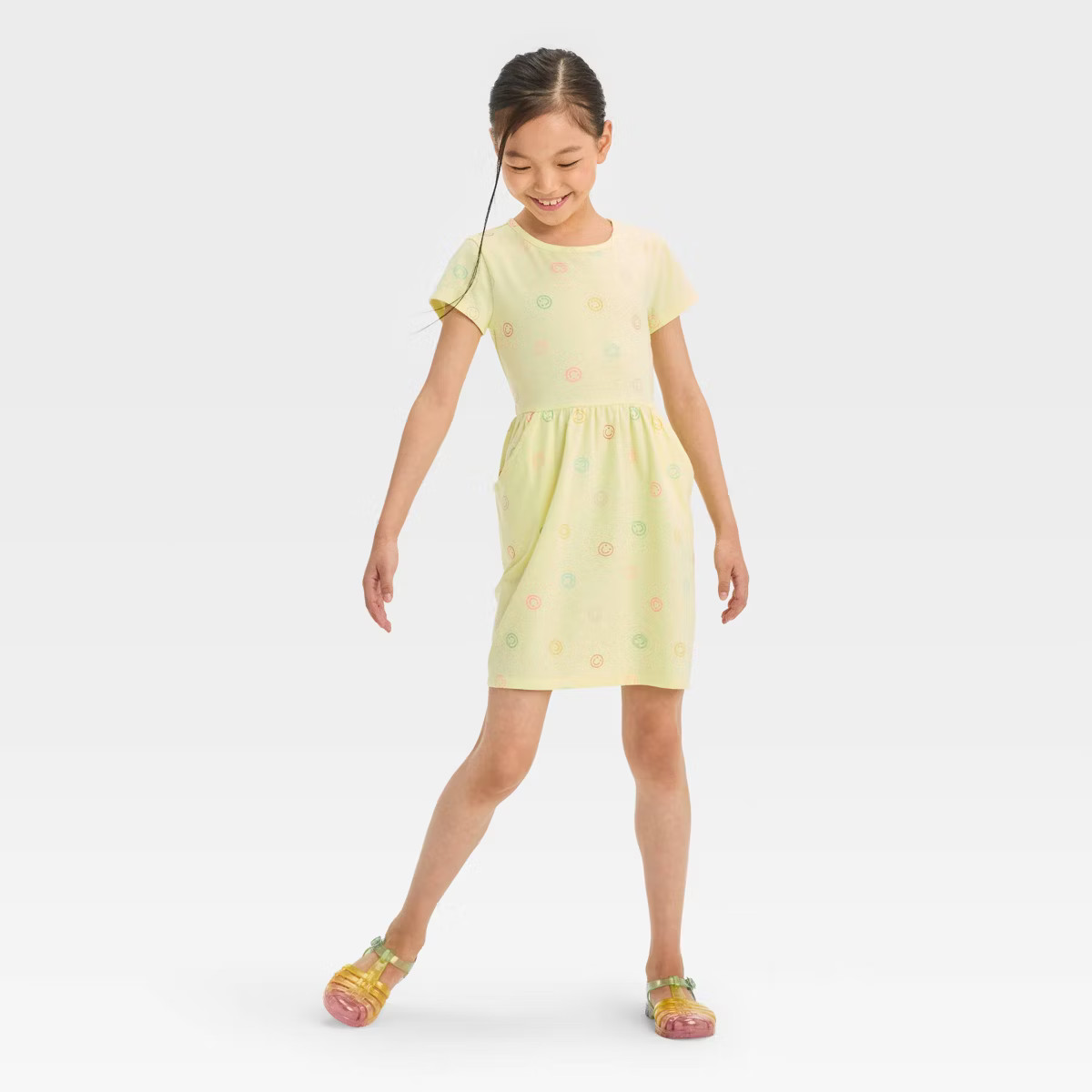 Girls' Short Sleeve Knit Dress - Cat & Jack™ | Target
