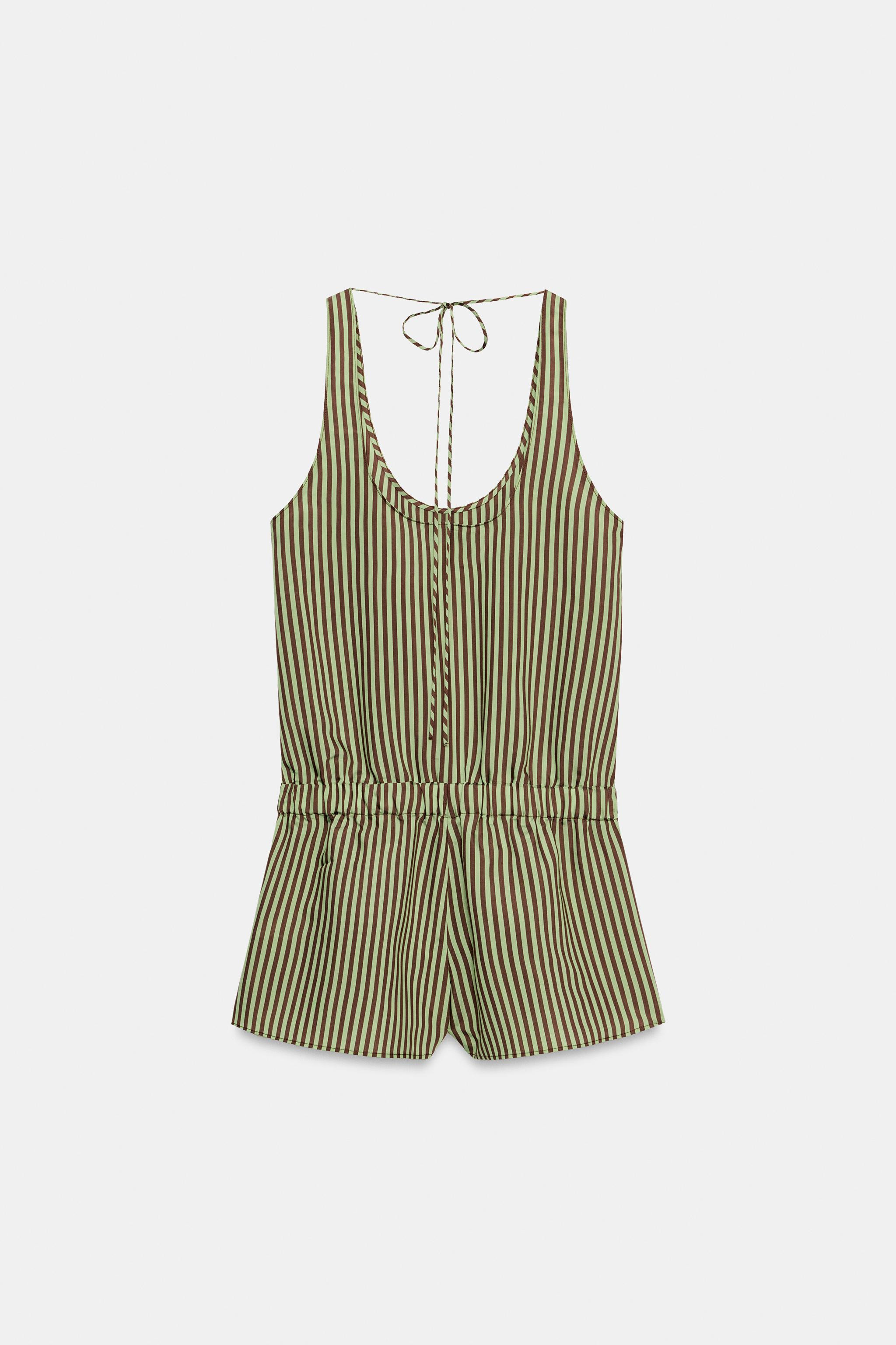 SHORT STRIPED JUMPSUIT | Zara US