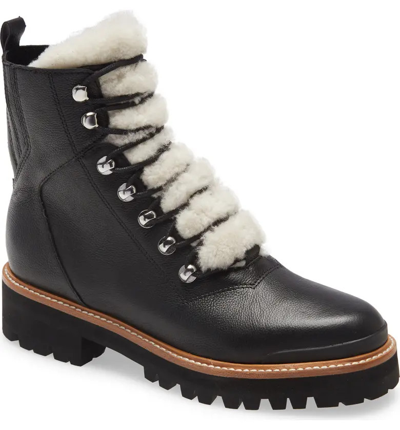 Izzie Genuine Shearling Lace-Up Boot | Nordstrom