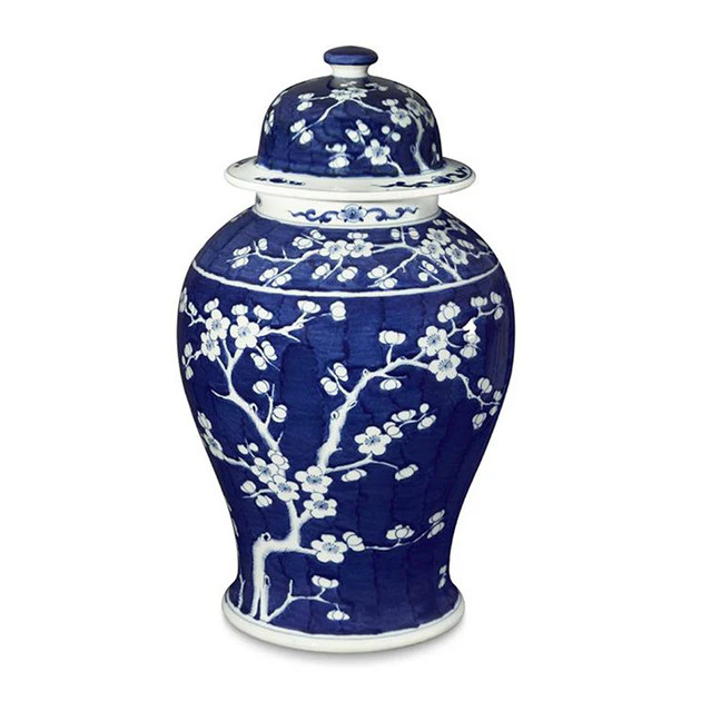 Extra Large Cherry Blossom Temple Jar | Cailini Coastal