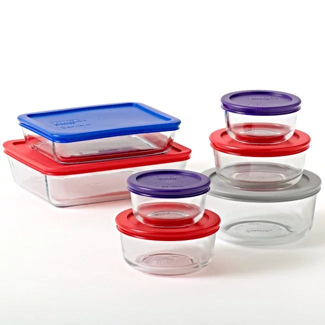 Pyrex Simply Store Glass Storage Container Set with Lids, 14 Piece | Walmart (US)