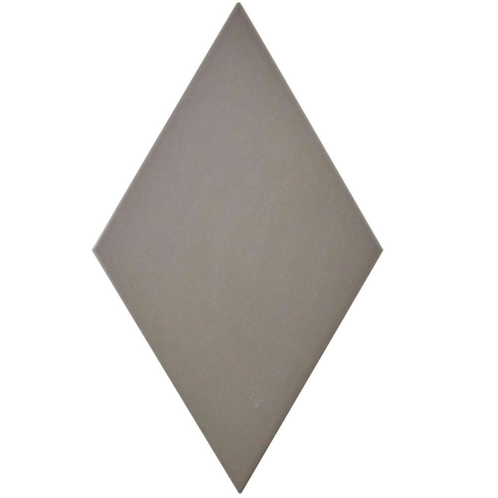 Rhombus Smooth Dark Grey 5-1/2 in. x 9-1/2 in. Porcelain Floor and Wall Tile (11.68 sq. ft. / cas... | The Home Depot
