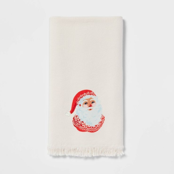 Santa Christmas Hand Towel - Threshold&#8482; | Target