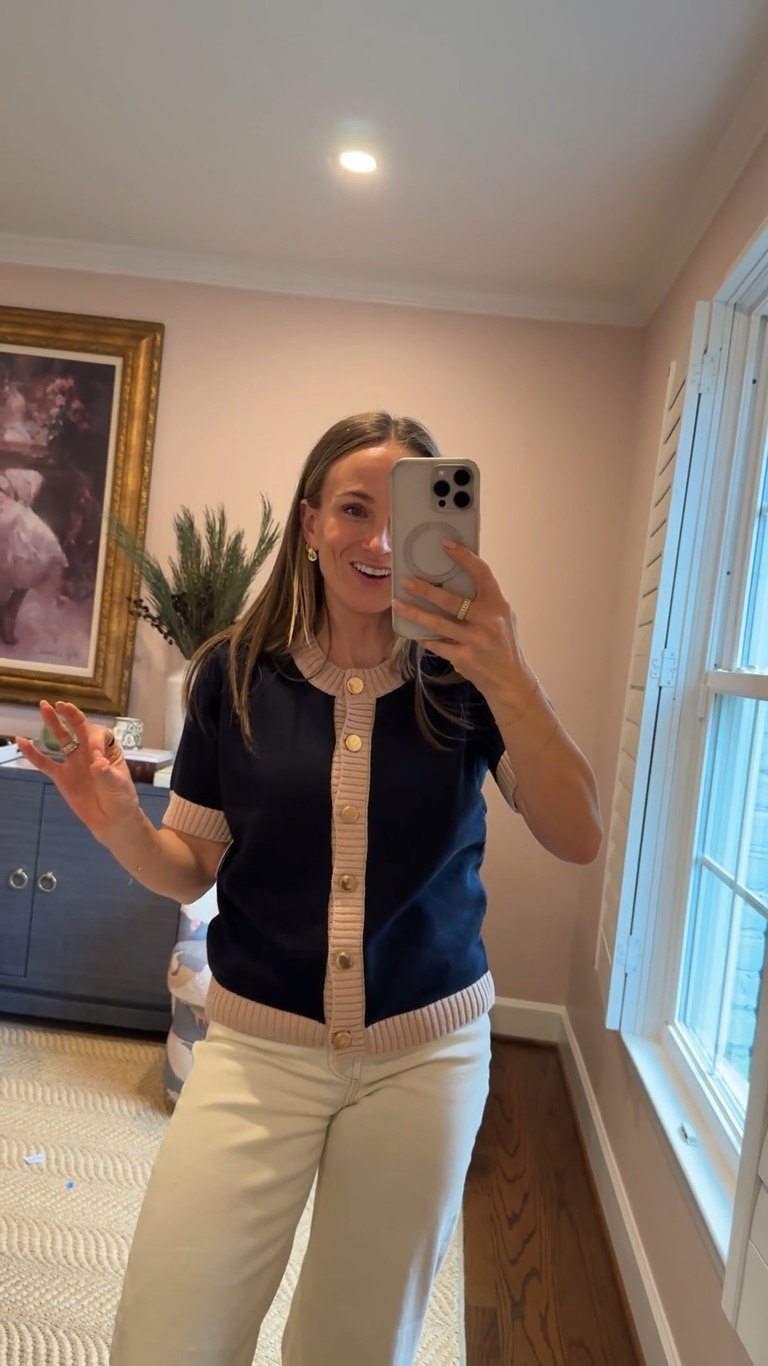 Love this two tone cardigan - it is definitely office appropriate and will look great with trouser shorts and loafers in the spring too. Wearing a XS. 

#LTKWorkwear #LTKOver40 #LTKPetite