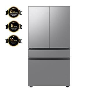 Samsung Bespoke 29 cu. ft. 4-Door French Door Smart Refrigerator with Beverage Center in Stainles... | The Home Depot