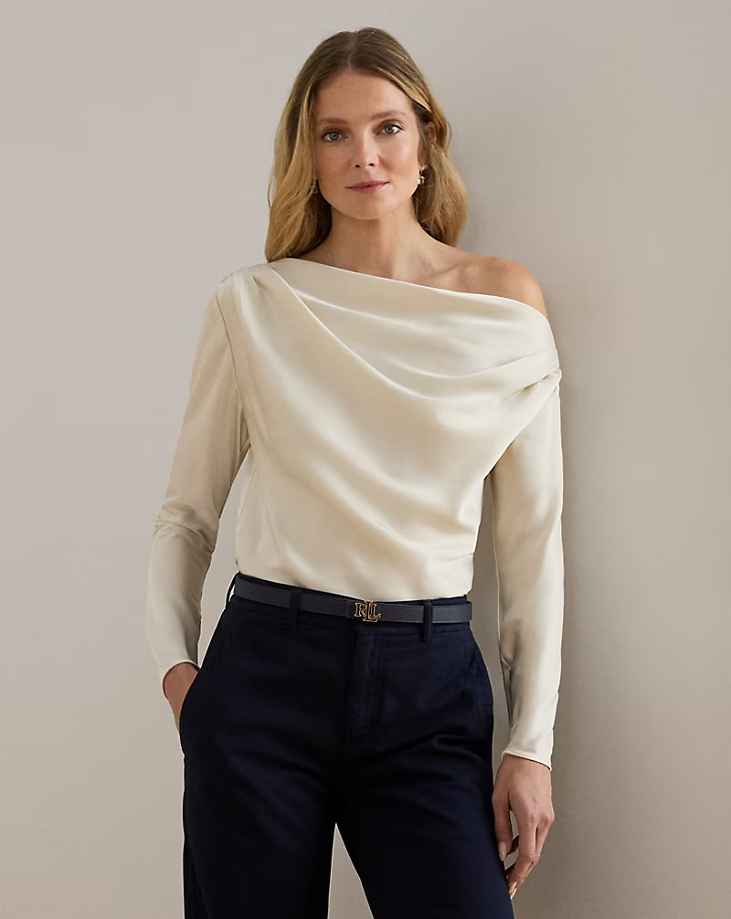Satin Charmeuse Off-the-Shoulder Blouse | Ralph Lauren (UK)