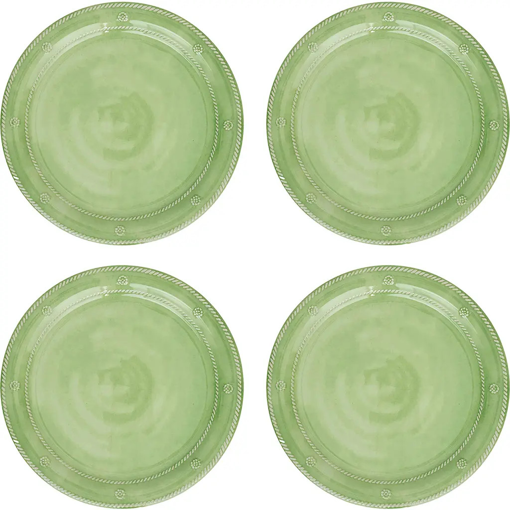 Juliska Berry & Thread Set of 4 Melamine Dinner Plates in Seagrass at Nordstrom | Nordstrom
