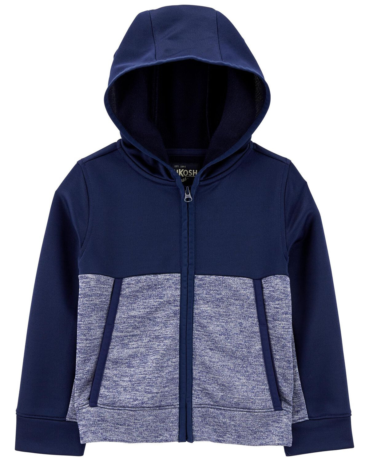 Blue Toddler Colorblock Hooded Zip Jacket | oshkosh.com | OshKosh B'gosh