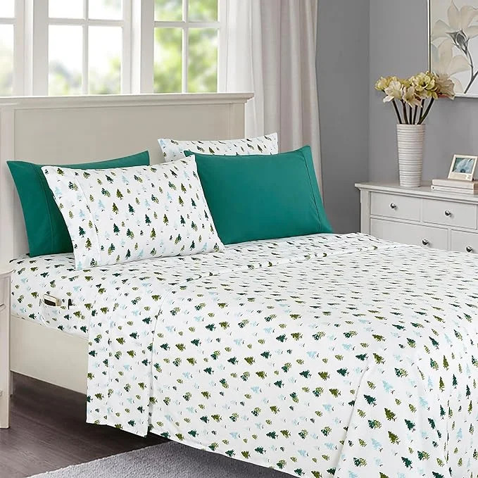 Elegant Comfort Luxury Soft Bed Sheets Holiday Pattern 1500 Series Microfiber - Softness Wrinkle ... | Walmart (US)