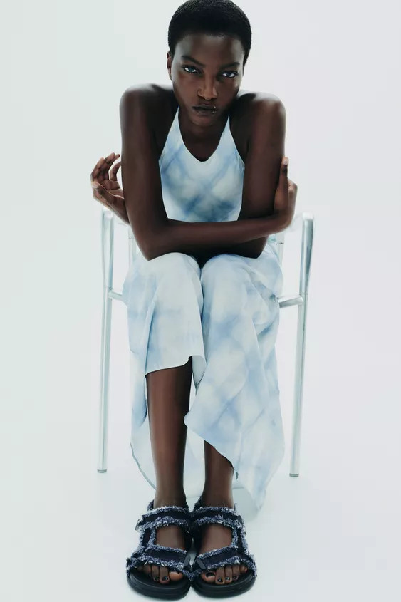 DENIM PLATFORM SANDALS | Zara UK