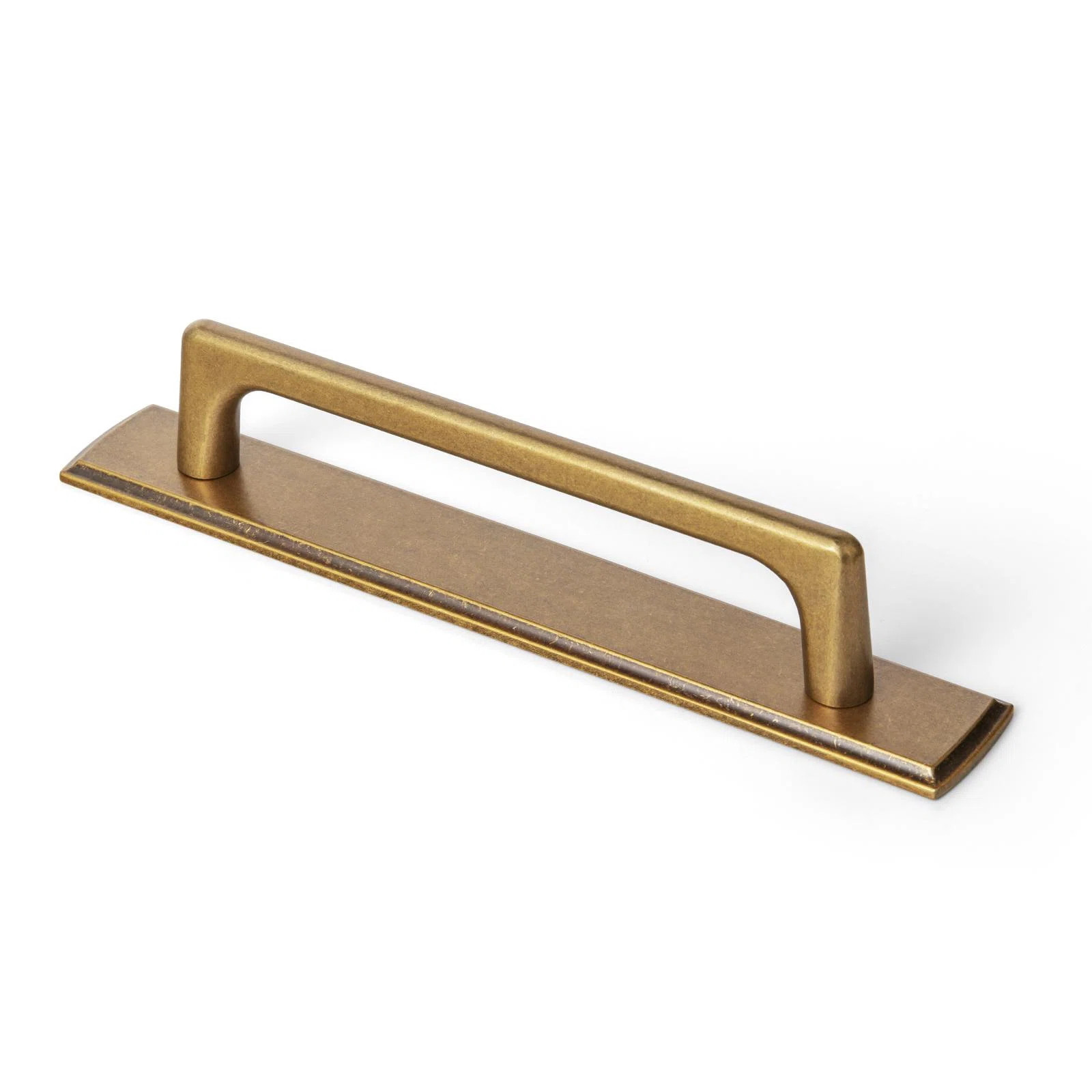 Goo-Ki Zinc Alloy 5" Center to Center Arch Pull with G011 Backplate, Antique Brass (Set of 2) | Wayfair North America