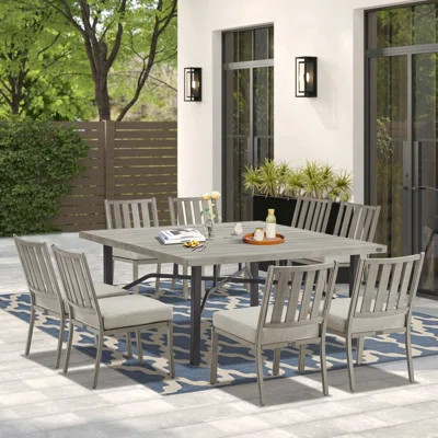 Azur Patio 8-person Square 63.2” Dining Set With Sunbrella® Cushions | Wayfair North America