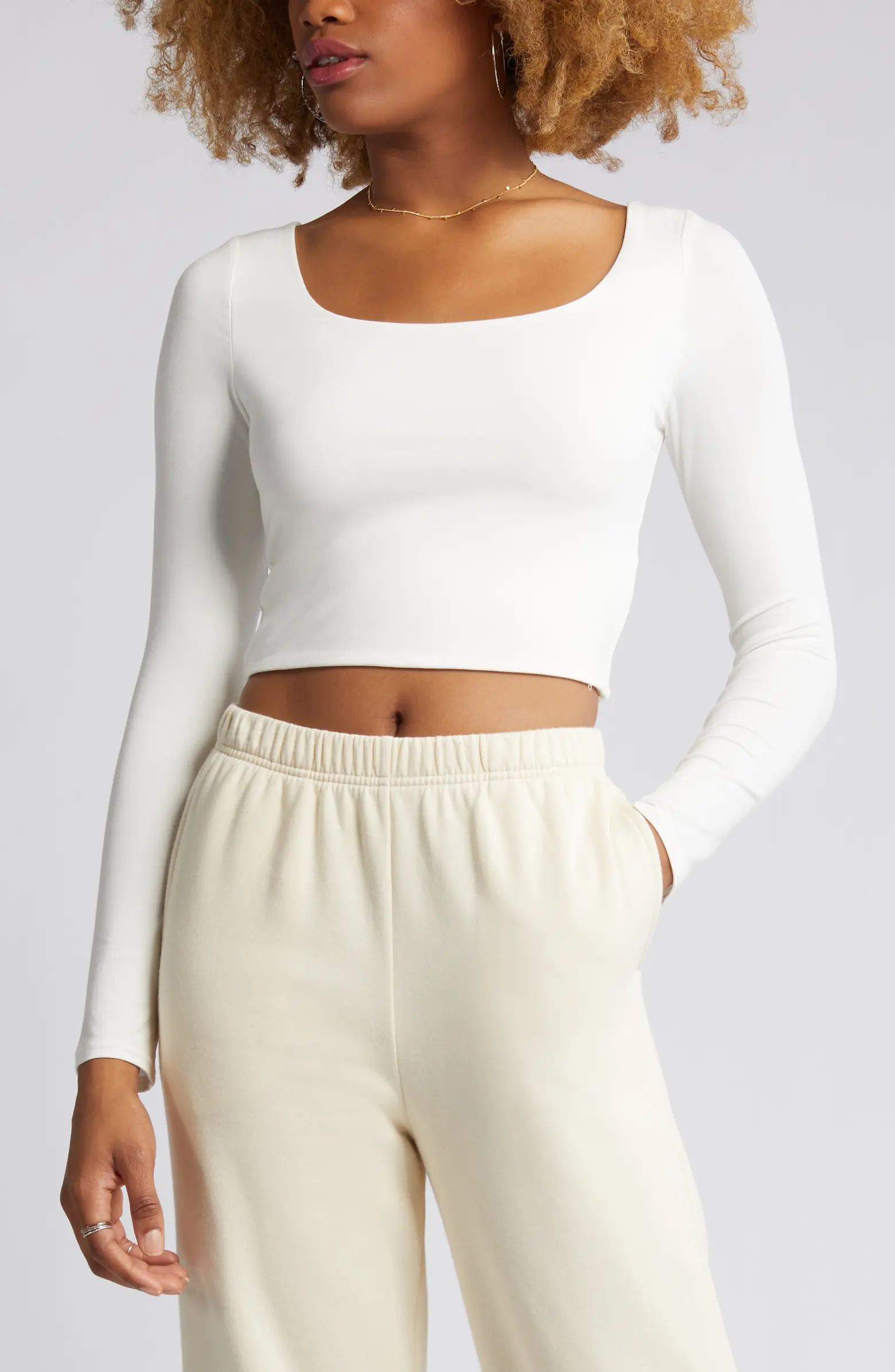 Deep Scoop Crop Top | Nordstrom