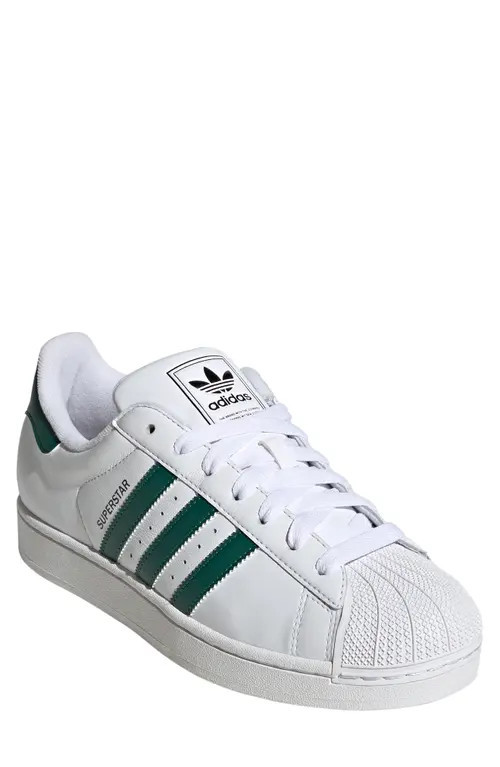 adidas Gender Inclusive Superstar II Sneaker in White/collegiate Green/black at Nordstrom, Size 10.5 Women's | Nordstrom