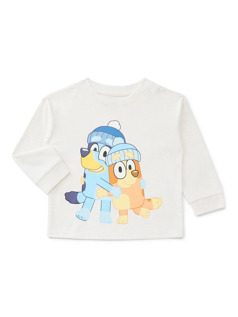 Bluey Toddler Boys Holiday Graphic Tee with Long Sleeves, Sizes 12M-5T | Walmart (US)
