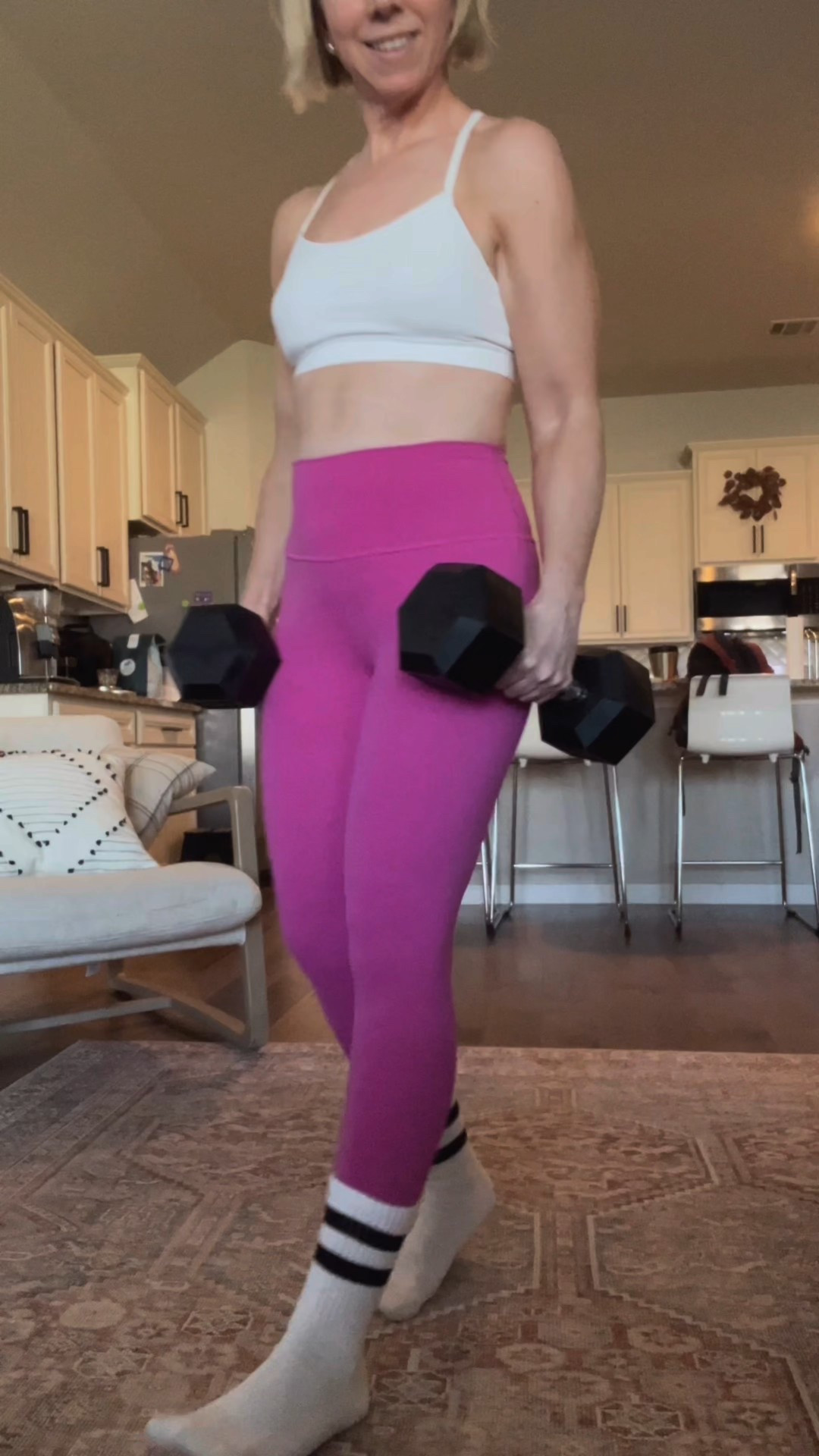 Workout at Home Favorites

I do a lot of my workouts at home as a busy mom in her mid-40’s.  Lifting heavier weights has become really important to me as I age so I’ve been adding in heavier weights some days, and using lighter ones on others. 

I’m always more motivated to workout in cute workout clothes and Amazon workout clothes are now my go-to! They are inexpensive and I love buying solid color tops, leggings and sports bras so I can mix and match them. 

Sports bra is true to size and one of the nicer more sturdier made ones - wearing size small and I also have in black. This sports bras looks cute with sweatshirts with open backs or boat neck tops where you see the straps.

Love these leggings - so soft and comfy - wearing true to size workout leggings in size XS.  I have these in several other colors.

Sticky socks come in a three pack of socks and I wear them for many of my workouts both with and without sneakers.



Home workout, dumbbells
Workout clothes, activewear, amazon activewear , amazon fashion, amazon leggings , sports bras , yoga pants #ltkfindsunder50 #ltkpetite #ltkfindsunder100 #ltkstyletop #ltku #ltksalealert #ltkactive

#LTKOver40 #LTKVideo #LTKFitness

#LTKActive #LTKOver40 #LTKHome