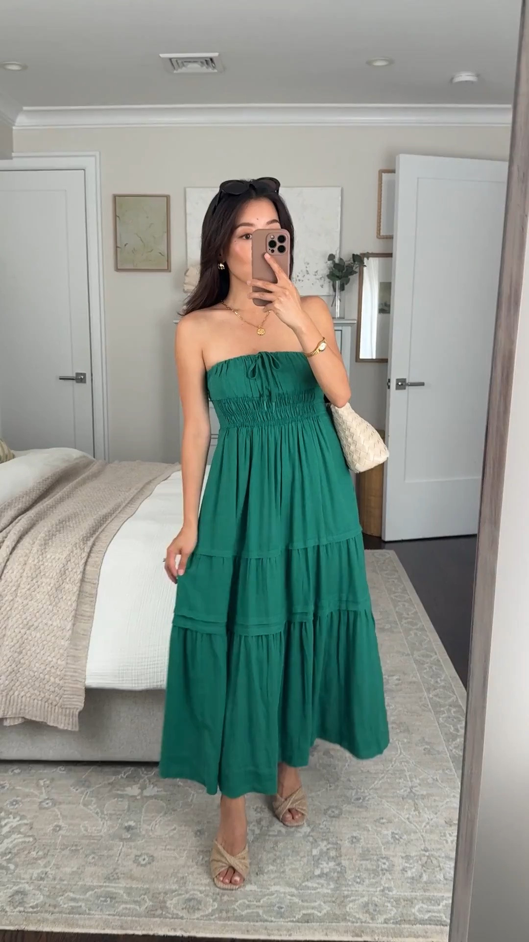 Anthropologie dresses on sale! 
• Somerset linen midi dress XXS petite, TTS, also comes in cotton. Bust tie is decorative not adjustable  
• Wedges 5/5.5 TTS 
• Woven bag with drawstring liner  
• Madewell sunglasses 

Summer dress, petite friendly midi dress, summer vacation outfit

#LTKPetite #LTKSeasonal #LTKootd