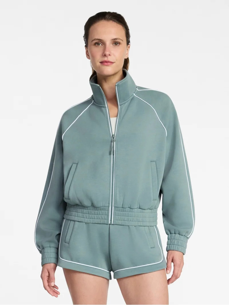 Avia Women's ScubaKnit Track Jacket, Sizes XS-XXXL | Walmart (US)
