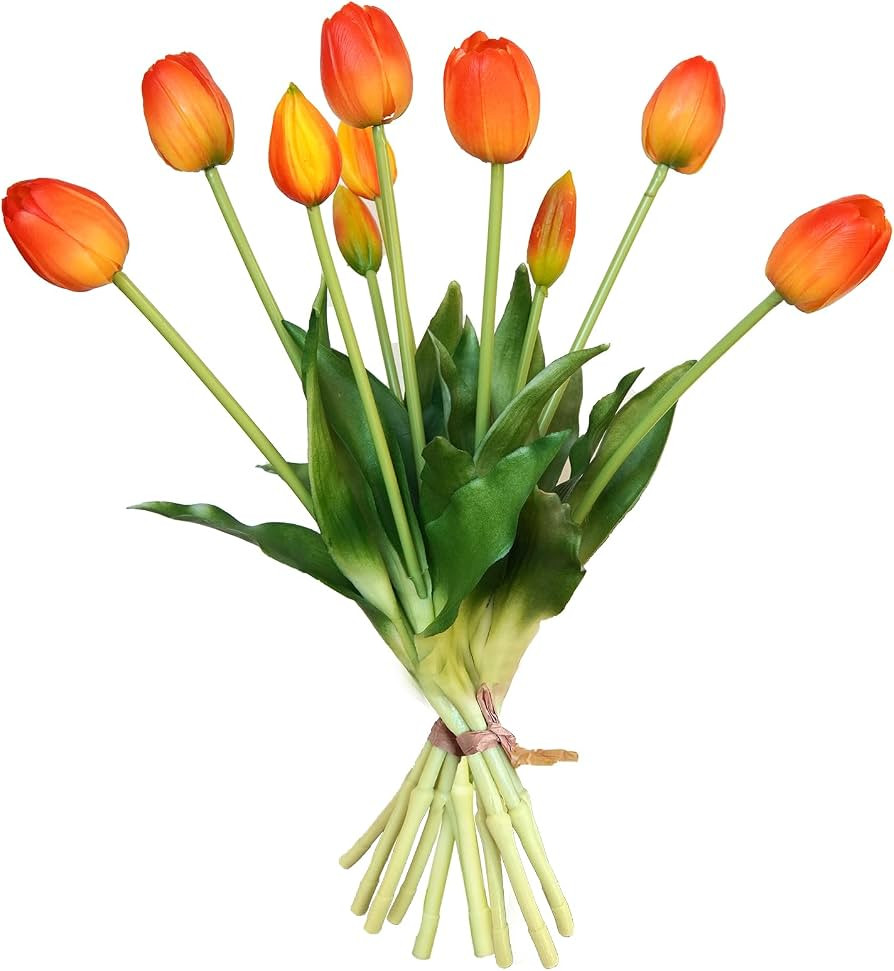 10 Pcs Fake Tulips Tulips Artificial Flowers Real Touch Fake Flowers Artificial Flower Bouquet fo... | Amazon (US)