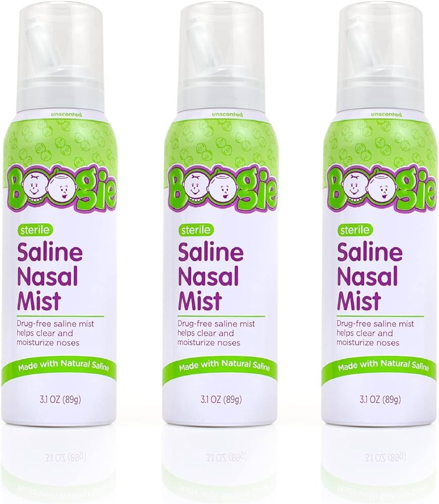Baby Saline Nasal Spray by Boogie Mist, Allergy Relief, Nasal Decongestant, FSA/HSA Eligible, Mad... | Amazon (US)