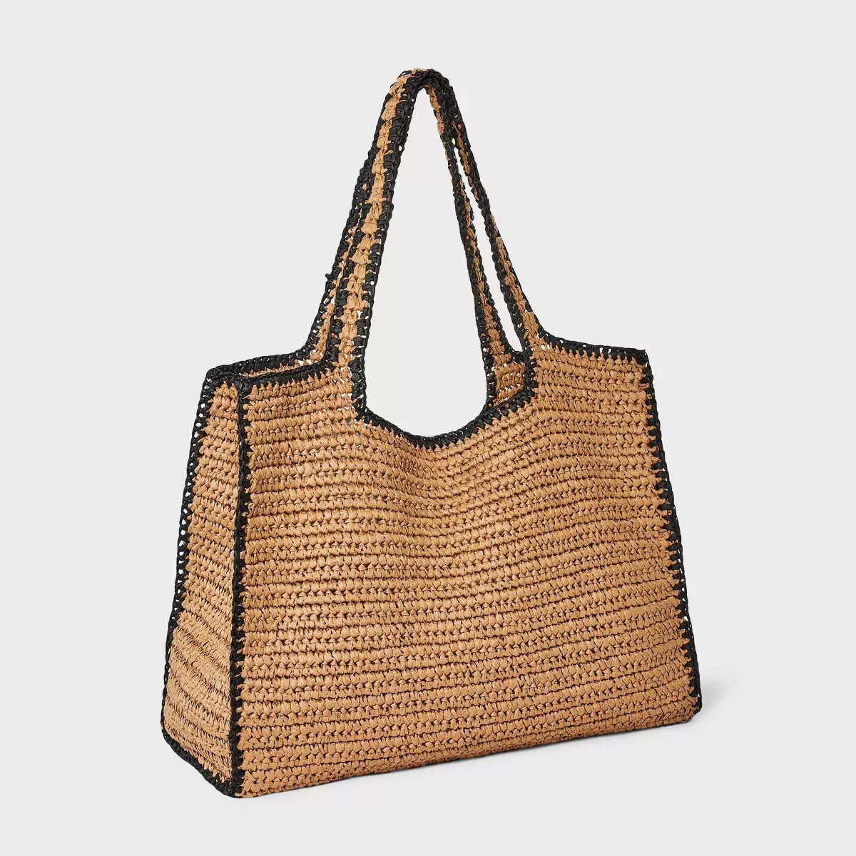 Straw Large Packable Tote Handbag - A New Day™ Beige | Target
