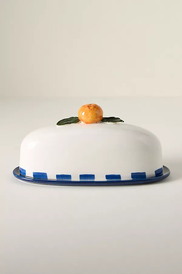 Valencia Citrus Stoneware Butter Dish | Anthropologie (US)