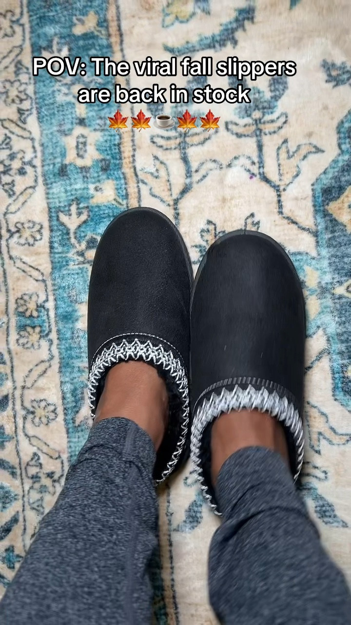 Cute comfy fall cozy slippers 

#LTKFindsUnder50 #LTKShoeCrush #LTKSeasonal