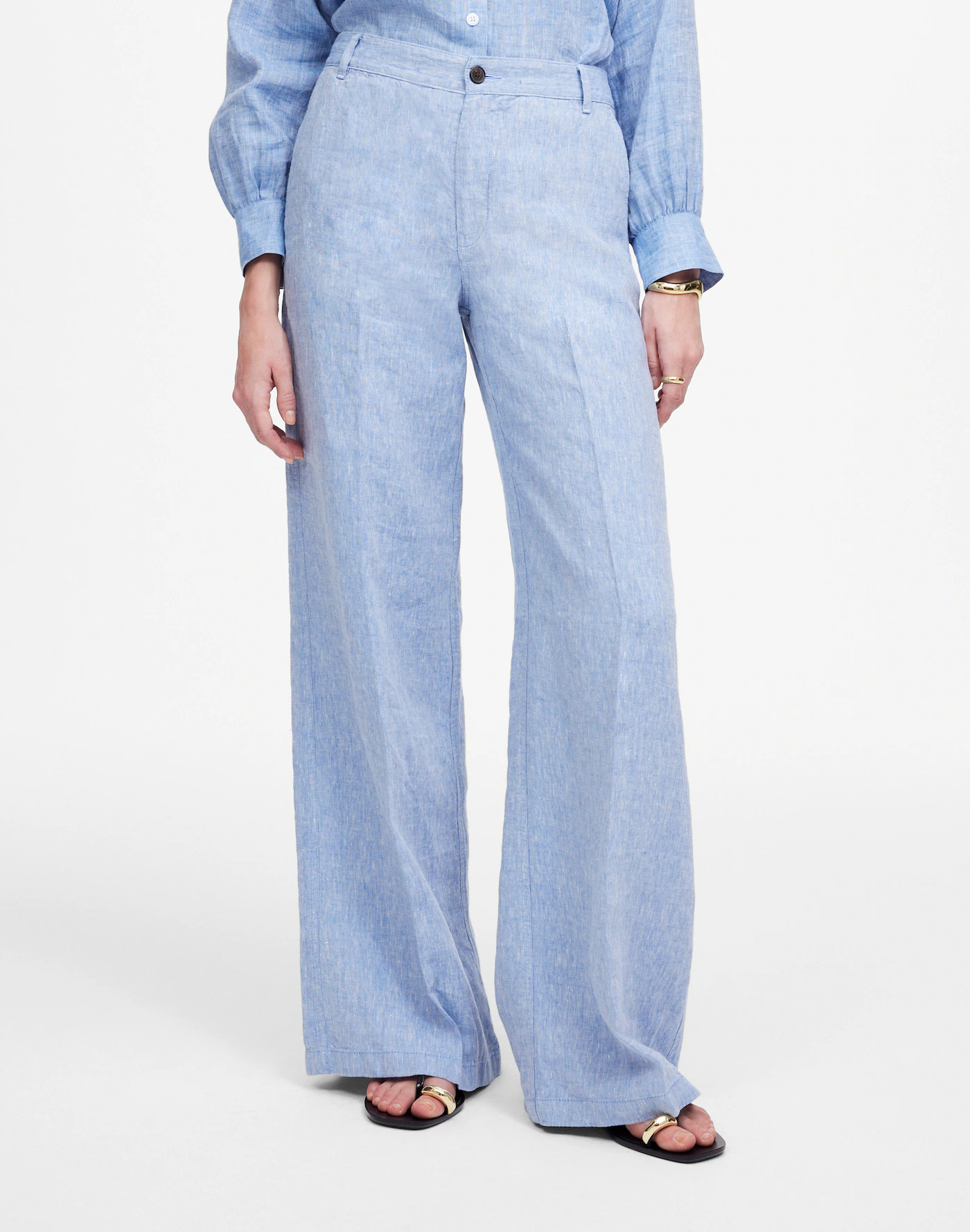 The Zoe Relaxed Wide Pant in 100% Linen | Madewell
