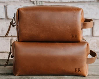 SHIPS NEXT DAY  X.L Leather Toiletry Bag Personalized Gift - Etsy | Etsy (US)