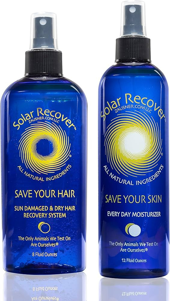 Solar Recover After Sun Moisturizing Spray + Hair Detangler Combo - 12oz Hydrating Facial and Bod... | Amazon (US)