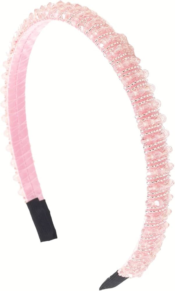 Natalie Mills Grace Headband in Light Pink! Glamorous Headbands for Ladies! Top Trending Hair Acc... | Amazon (US)