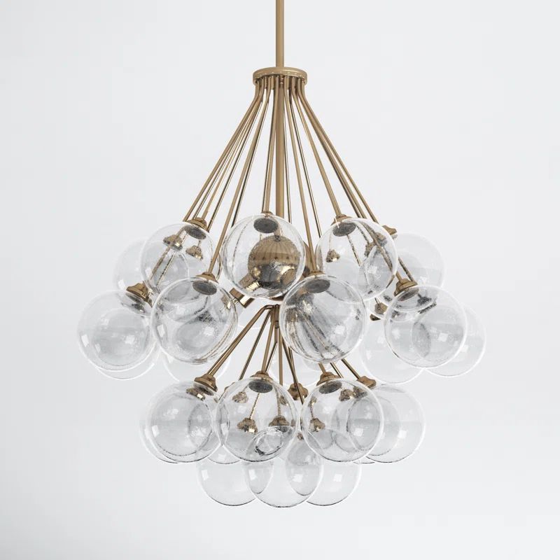 Logan 3 Light Metal Dimmable Sphere Chandelier | Wayfair North America