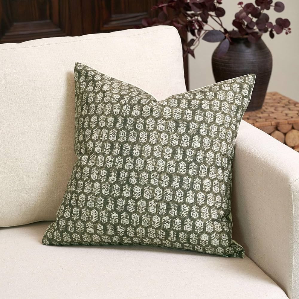 Amor Virisso 20x20 Pillow Covers Floral Pillow Covers Farmhouse Neutral Pillow Covers Decorative ... | Amazon (US)