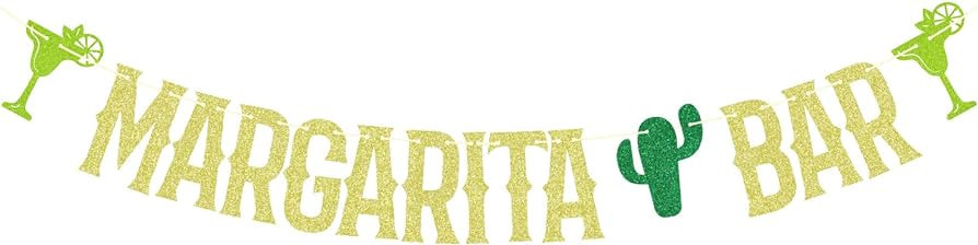 Margarita Bar Banner, Margaritas Bunting Garland for Cinco De Mayo Mexican Fiesta Themed Party De... | Amazon (US)