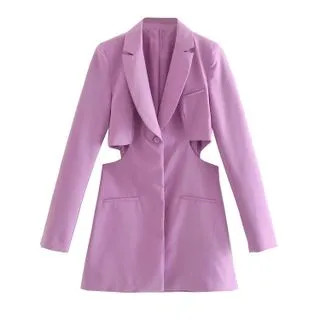 Cut-Out Mini A-Line Blazer Dress | YesStyle Global